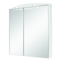 Wickes  Wickes Illuminated Double Bathroom Mirror Cabinet - White 60