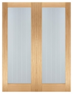 LPD Internal Mexicano Pair Unfinished Solid Oak Core Door -