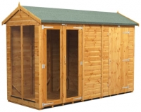 Wickes  Power Sheds 10 x 4ft Apex Shiplap Dip Treated Summerhouse - 