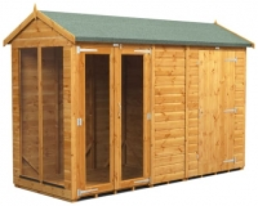 Power Sheds 10 x 4ft Apex Shiplap Dip Treated Summerhouse -