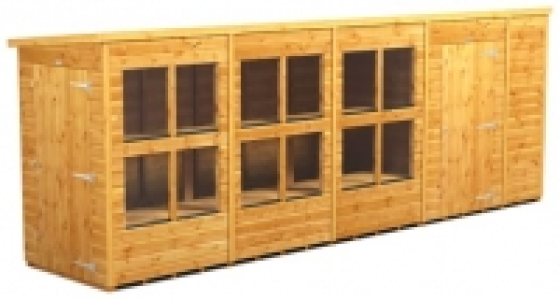 Power Sheds 18 x 4ft Pent Shiplap Dip Treated Potting Shed -