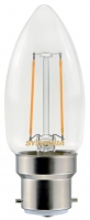 Wickes  Sylvania LED Non Dimmable Filament B22 Candle Light Bulb - 2