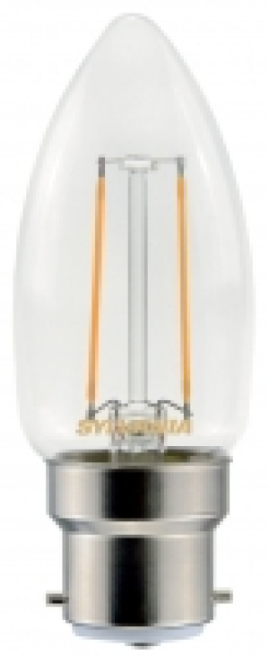 Sylvania LED Non Dimmable Filament B22 Candle Light Bulb - 2