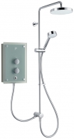 Wickes  Mira Azora Dual 9.8 kW Electric Shower - Frosted Glass
