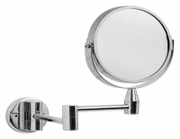 Wickes  Croydex Small Round Magnifying Bathroom Mirror - Silver