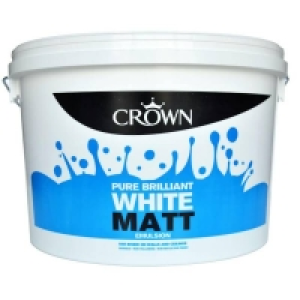 Crown Pure Brilliant White - Matt Emulsion Paint - 10L &pound;15.00