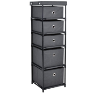 Spaceways 5 Drawer Wide Unit - Charcoal