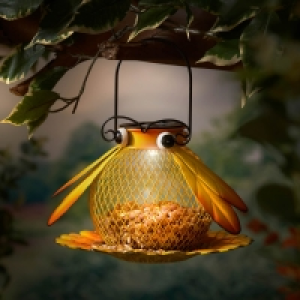 Solar Peanut Bird Feeder - Bee