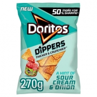 Tesco  Doritos Dippers Hint Of Sour Cream & Onion Tortilla 270G