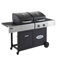 RobertDyas  Outback Dual Fuel 2-Burner Gas and Charcoal Trolley BBQ with