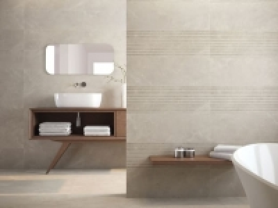 Wickes Boutique Paloma Grey Structure Ceramic Wall Tile - 90
