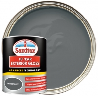 Wickes  Sandtex 10 Year Exterior Gloss Paint - Smoky Grey - 750ml