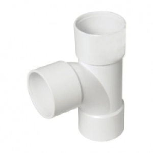 FloPlast WS23W Solvent Waste 92.5 Deg Tee - White 40mm