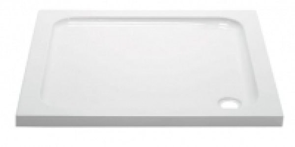 Wickes 45mm Cast Stone Square Shower Tray - 900 x 900mm