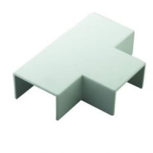 Wickes Mini Trunking Flat Tee - White 38 x 25mm