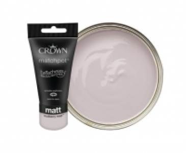 Crown Matt Emulsion Paint - Mulberry Mist Tester Pot - 40ml