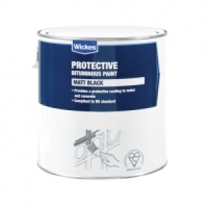 Wickes  Wickes Metal & Concrete Bitumen Paint - Black 2.5L