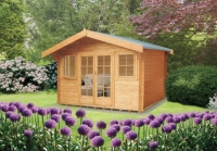 Wickes  Shire Clipstone 16 x 16ft Double Door Log Cabin with Assembl