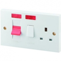 Wickes  Wickes Cooker Control Socket with Neon Indicator - White