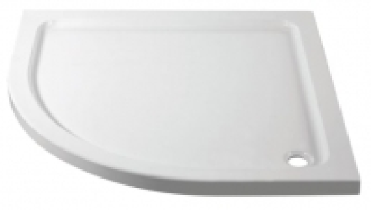 Wickes 45mm Quadrant Cast Stone Shower Tray - 800mm