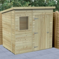 Wickes  Forest Garden Timberdale 7 x 5ft Pent Shed with Base & Assem