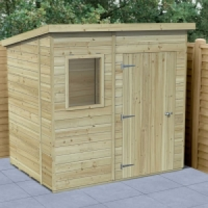 Forest Garden Timberdale 7 x 5ft Pent Shed with Base & Assem