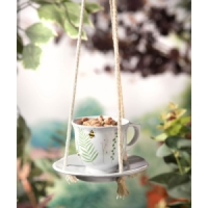 Tea Cup Bird Feeder - Bee