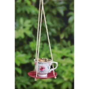 Bird Feeder - Floral Tea Cup
