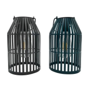 Homebase Edit Solar Solar Metal Lantern - Blue or Grey