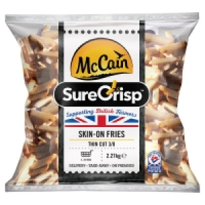 4x2.27kg (3/8) McCain Thin Cut Skin-On Fries