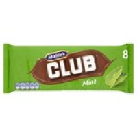 Morrisons  McVities Club Mint Chocolate Biscuit Bars 8pk