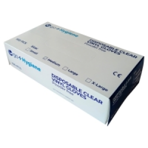 Medium PF Clear Vinyl Gloves