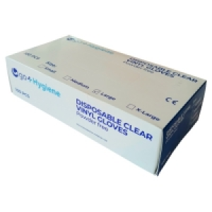 Large PF Clear Vinyl Gloves