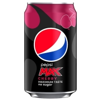 Makro 24x330ml Pepsi Max Cherry No Sugar Cola Can