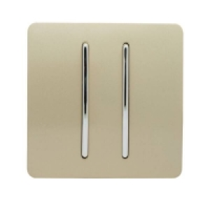 Trendi Switch 2 Gang 2 Way 10 Amp Rocker Light Switch in Scr £8.95