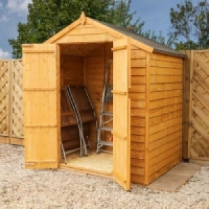 RobertDyas  Mercia Overlap Apex Windowless Double Door Value Shed - 6 x 