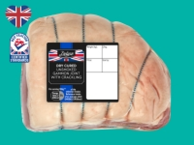 Dry-Cured Unsmoked British Gammon Joint with Crackling