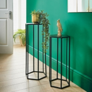 Malvern Set of 2 Hexagon Tables - Black