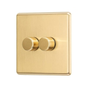 Arlec Fusion 2 Gang 2 Way Gold Dimmer switch £35.00