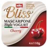 Morrisons  Muller Bliss Creamy Mascarpone Cherry Yogurt