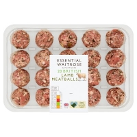 Waitrose  Essential 20 British Gluten Free Lamb Meatballs