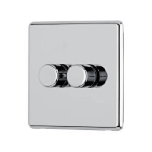 Arlec Fusion 2 Gang 2 Way Polished Chrome Dimmer switch &pound;35.00
