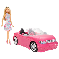 HomeBargains  Barbie: Doll & Car FPR57