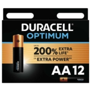 Duracell Optimum AA Batteries - 12 Pack £13.99