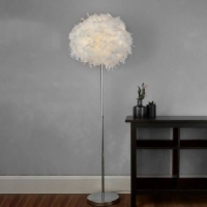 Hattie Feather Floor Lamp - White £65.00