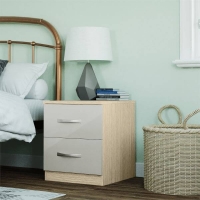 Homebase  Fitted Bedroom Slab Bedside Chest - Cashmere