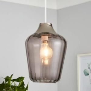 Homebase  Adore Glass Easy Fit Shade - Smoked