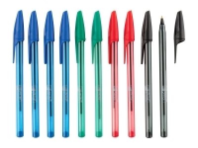 United Office Multicoloured Ballpoint Pens - 10 Pack