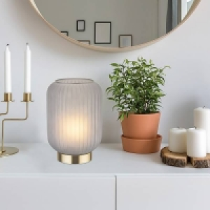 Pearl Frosted Table Lamp - Navy £20.00