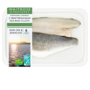 Waitrose  Waitrose 2 Mediterranean Sea Bass Fillets